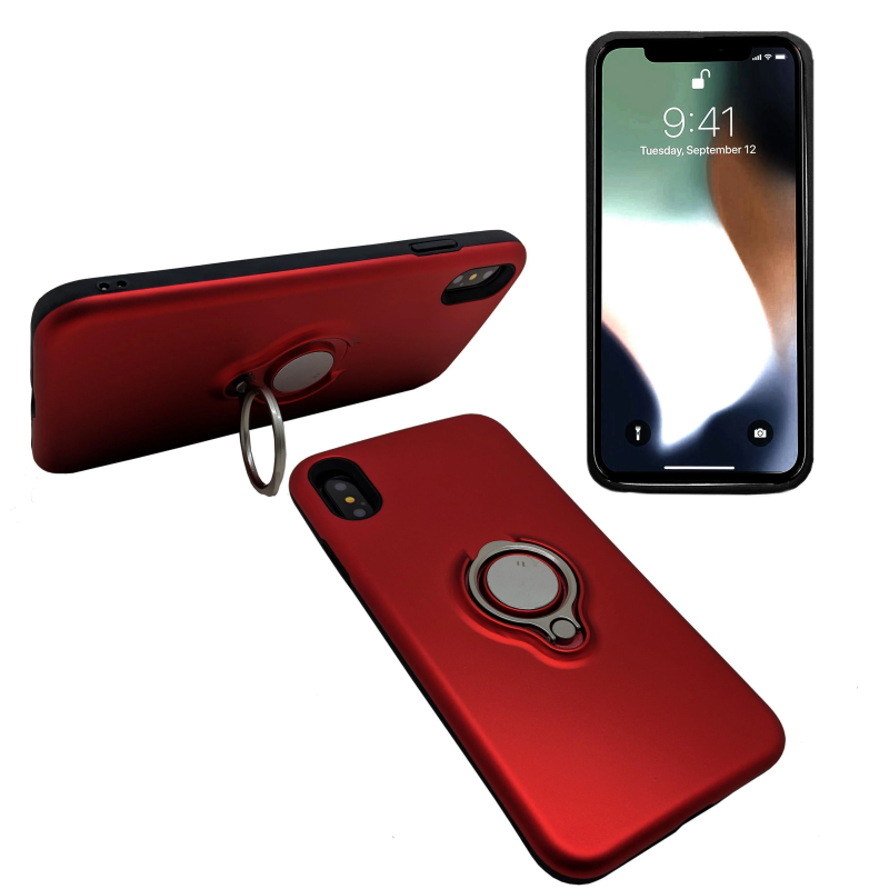 IPHONE XS MAX 6.5 RING CASE RED