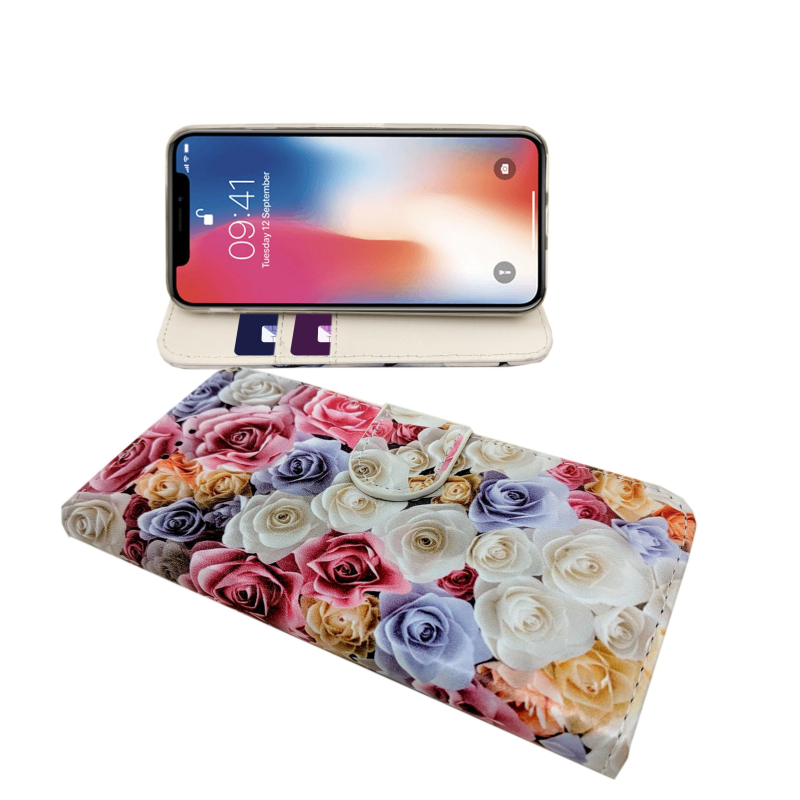 IPHONE XS MAX 6.5 NEW FLOWER PRINT BOOK