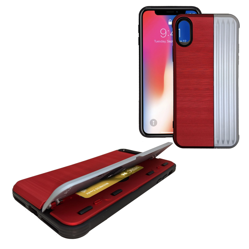IPHONE XS CARD5 CASE RED