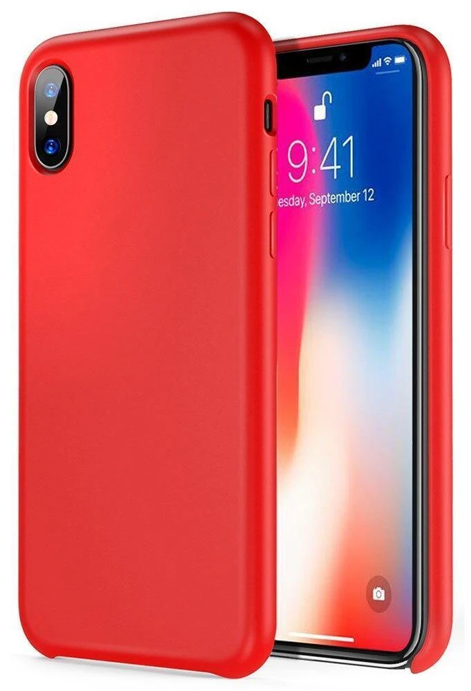 IPHONE X/XS SILICON CASE RED