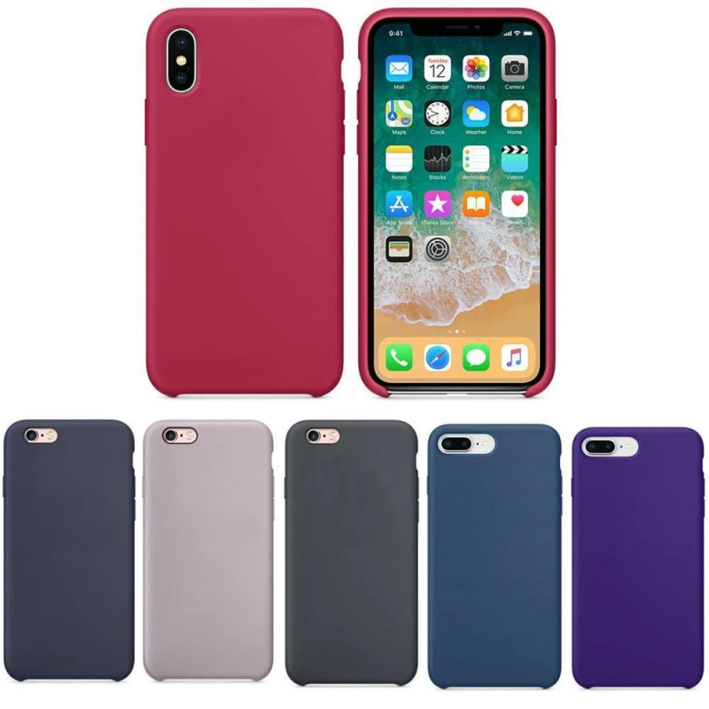 IPHONE X/XS SILICON CASE MEHROON