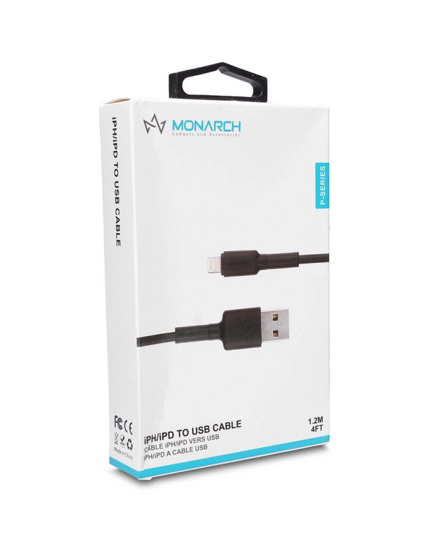 Monarch IPHONE Cable P Series 1.2m BLACK