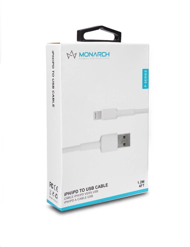Monarch IPHONE Cable P Series 1.2m WHITE