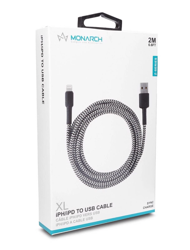 Monarch Iphone Cable Z Series 3 METER Black/White
