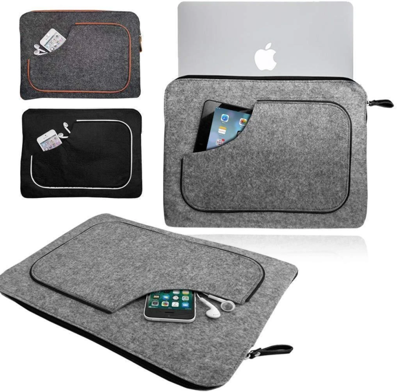 MacBook Air Felt GREY Sleeve with GREY RETRO PIPING Carrying Case 13 INC AIR