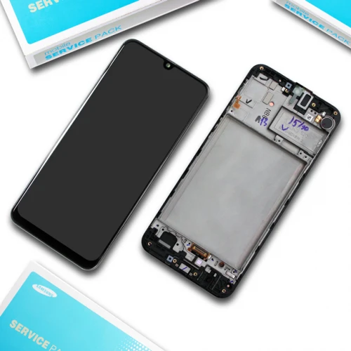 SAMSUNG A30S LCD BLACK SERVICE PACK 
