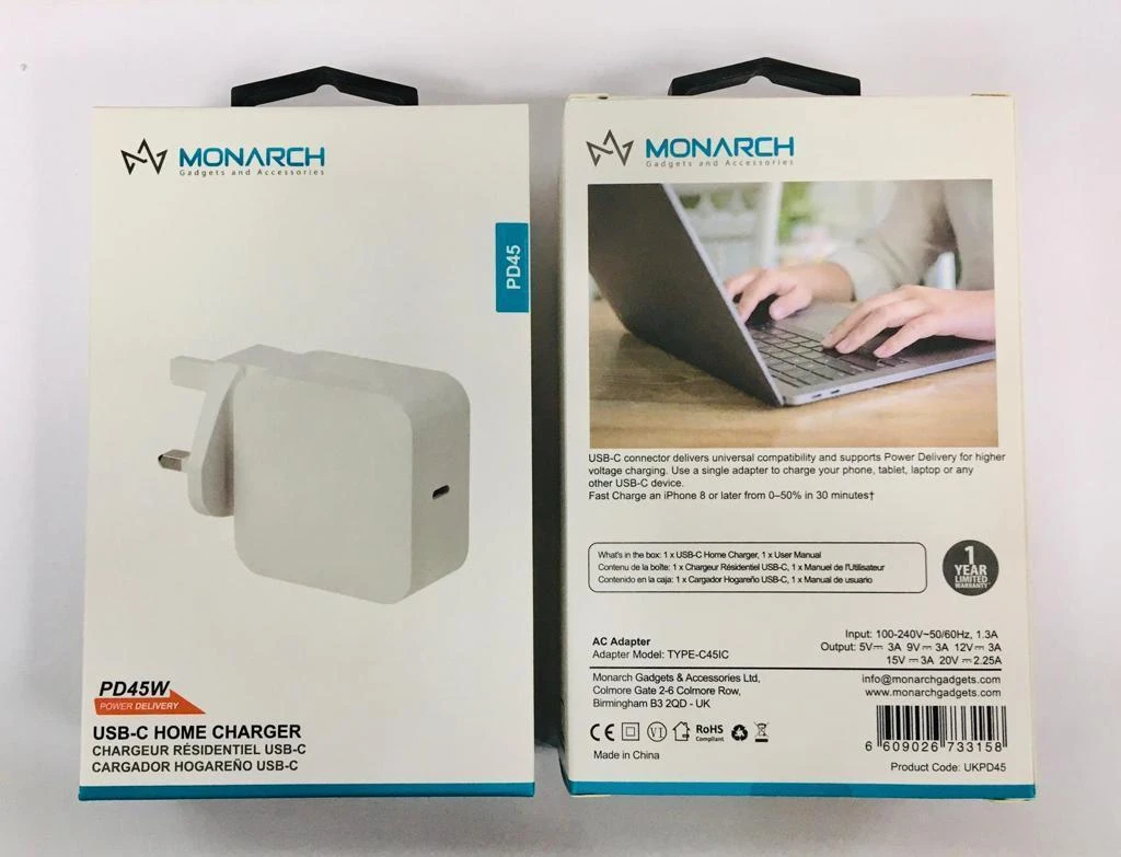 Monarch 45W USB-C PD Home Charger