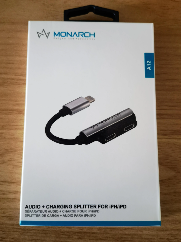 Monarch A12 iphone audio plus charging adaptor 