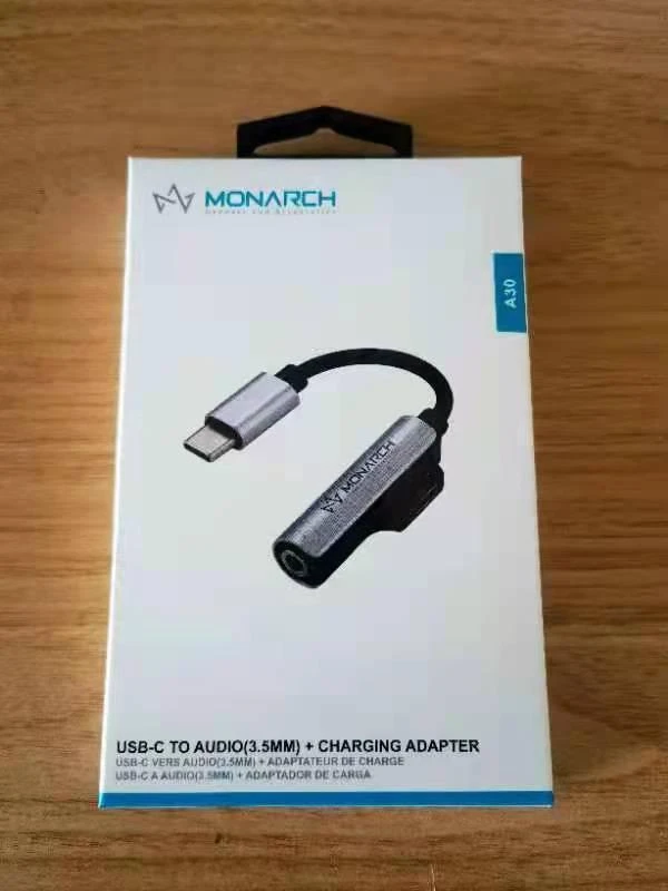 Monarch A30 TYPE C TO 3.5 JACK PLUS CHARGING ADAPTOR 