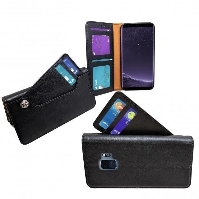 IPHONE 14 BOOK CASE WITH SEPARATE CARD HOLDER BLACK