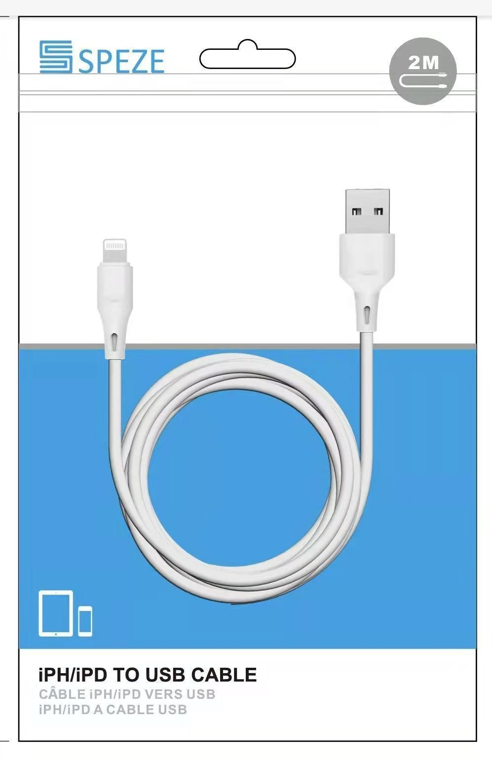 SPEZE IPHONE 2M CABLE WHITE