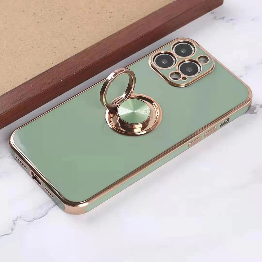 IPHONE 13 PRO SHINY RING CASE GREEN