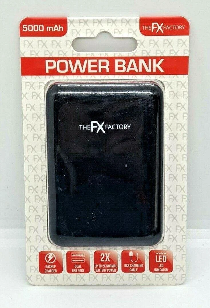 THE FX FACTORY 5000 MAh Powerbank black
