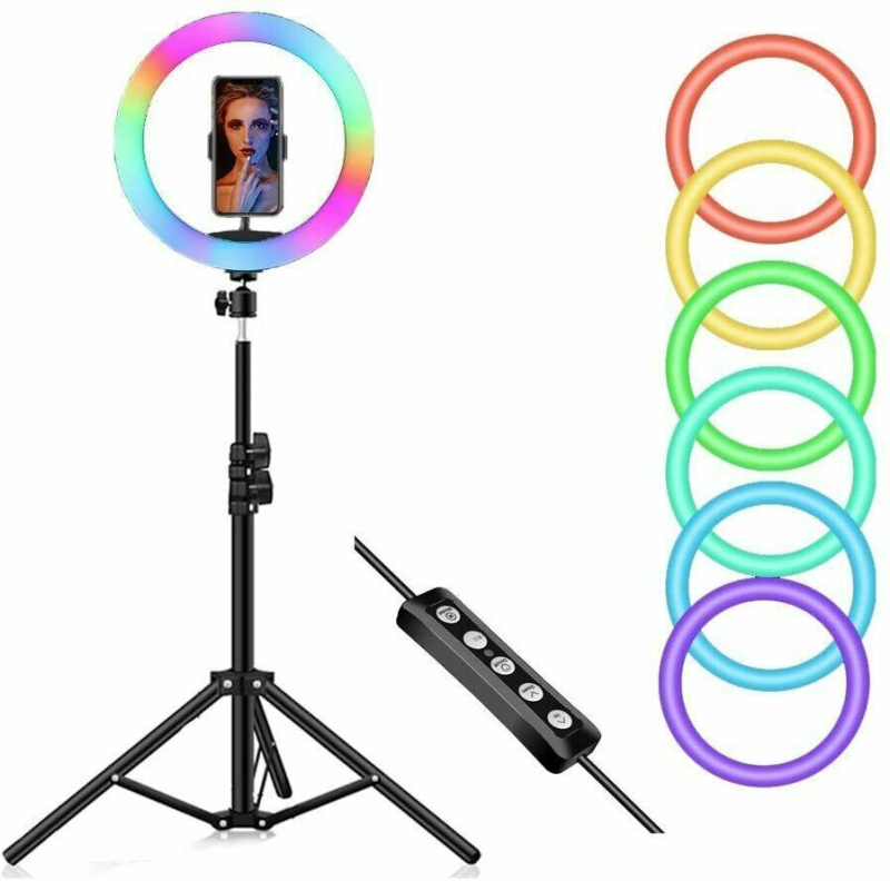 SELFIE RING 12 INCH LIGHT WITH STAND RGB