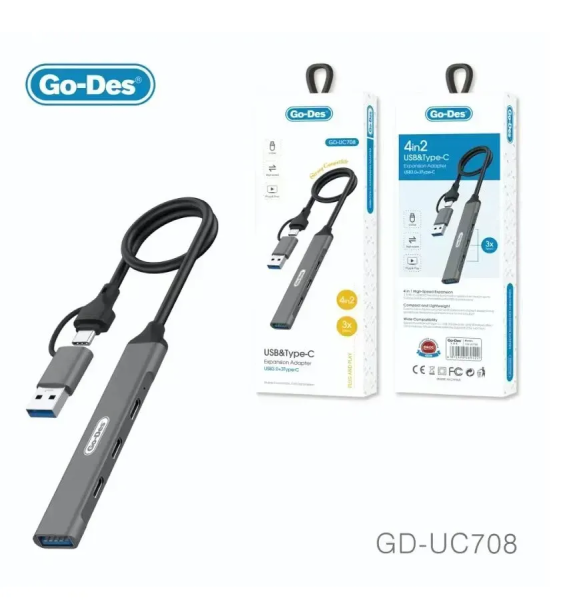GO DES USB AND TYPE C 4IN2 HUB
