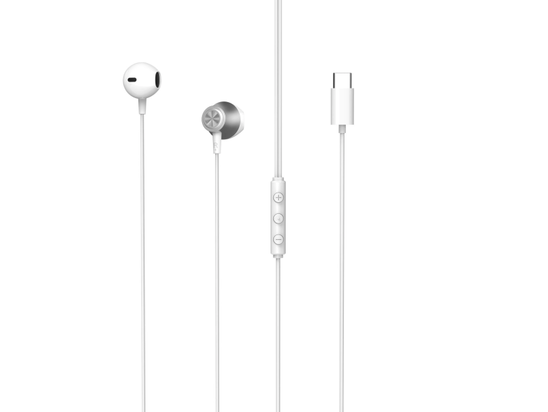 MONARCH TE04 USB C Stero Earphones WHIT