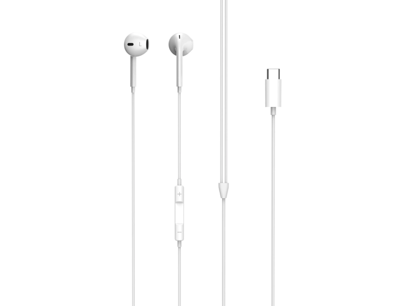 MONARCH TE 07  USB C Stero Earphones WHIT