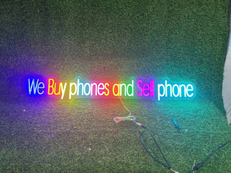 LIGHT SIGN BOARD WE BUY ANS SELL PHONE 100 CM