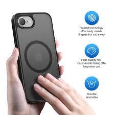 IPH 16E MAG SAFE CASE BLCAK