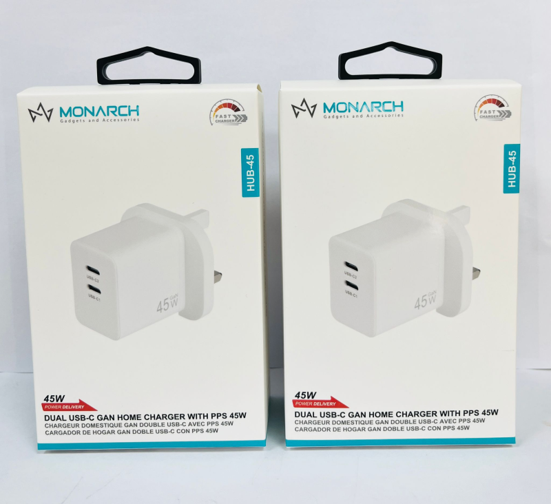 MONARCH 45 WATT Dual USB C Home Charger