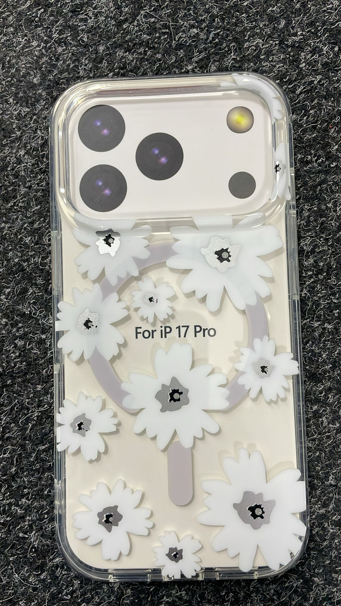 IPHONE 17 PRO HARD CASE WHITE FLOWER 