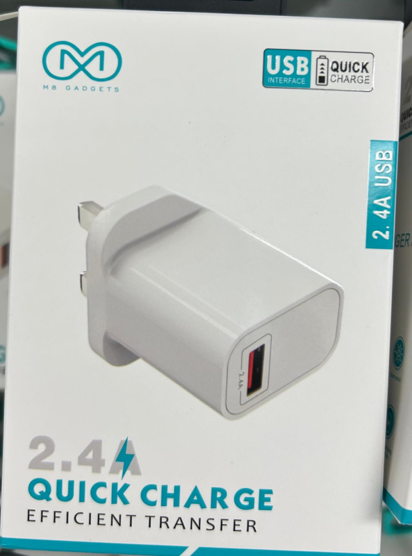 M8 USB PLUG 2.4 AMP