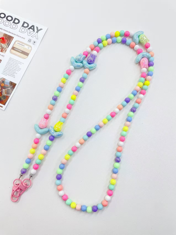RAINBOW LONG STRINGS BEADS