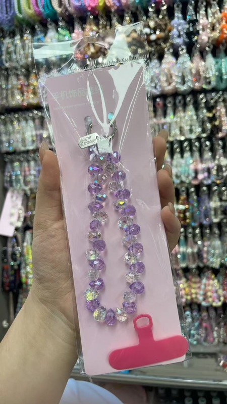 PURPLE SILVER BEADS STRINGS SMALL