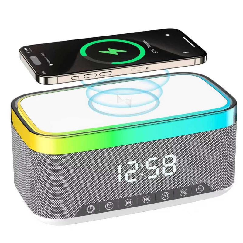M8 S90 BLUETOOH SPEAKER WITH WIRELESS CHARGER AND CLOCK