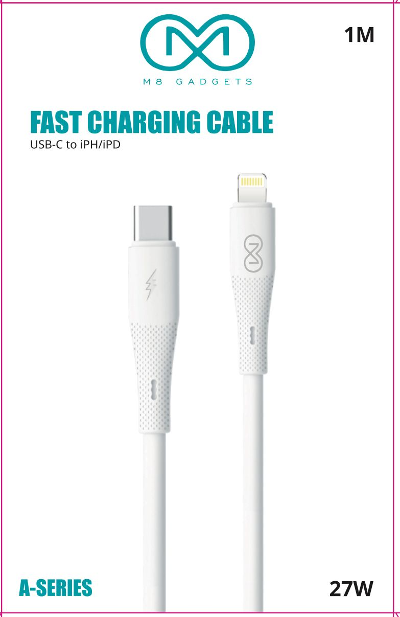 M8 A SERIES C TO IPH CABLE WHITE