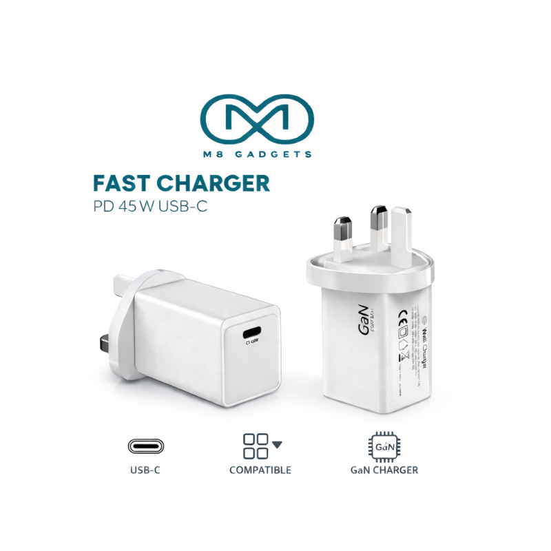M8 PD 45 WATT USB C HOME CHARGER MC45W-UC