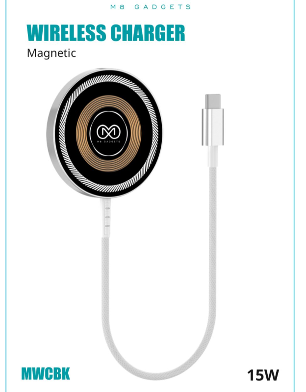 M8 WIRELESS CHARGER 15W CLEAR