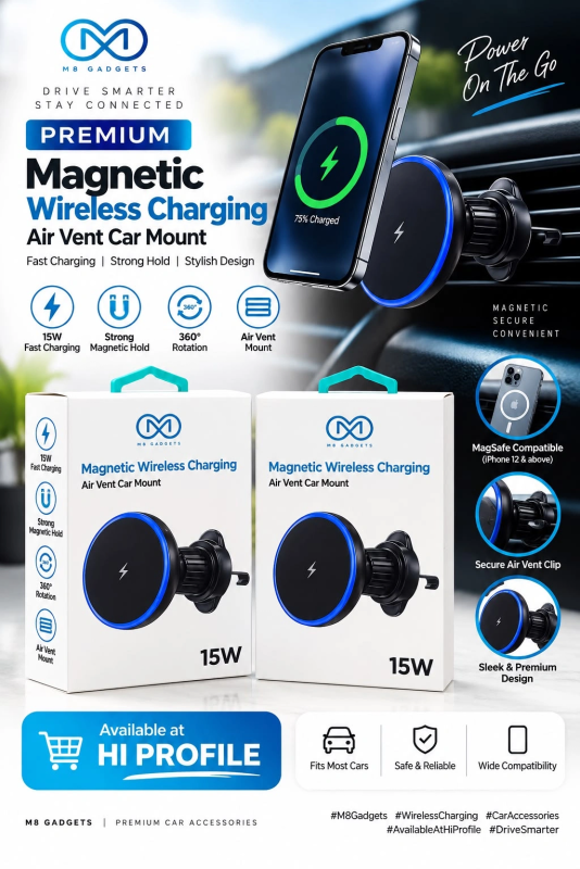M8 X21 CAR HOLDER WIRELESS CHARGER