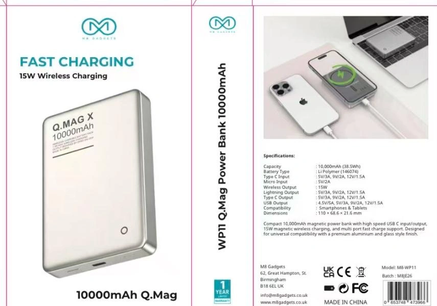 M8 Q MAG WIRELESS POWERBANK 10000mAh