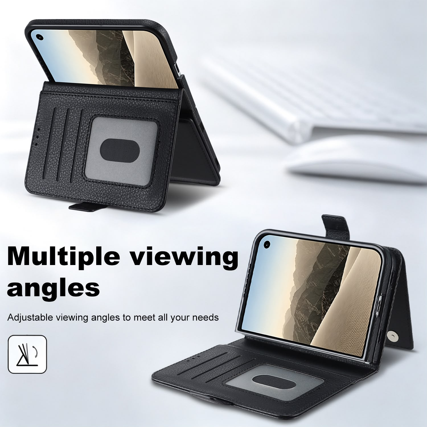 IPH 18 DUO SEP BOOK CASE BLACK