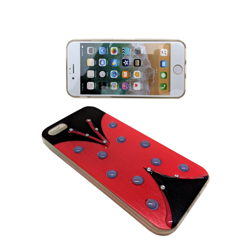 IPHONE 5 SOFT GEL RED BUTTERFLY