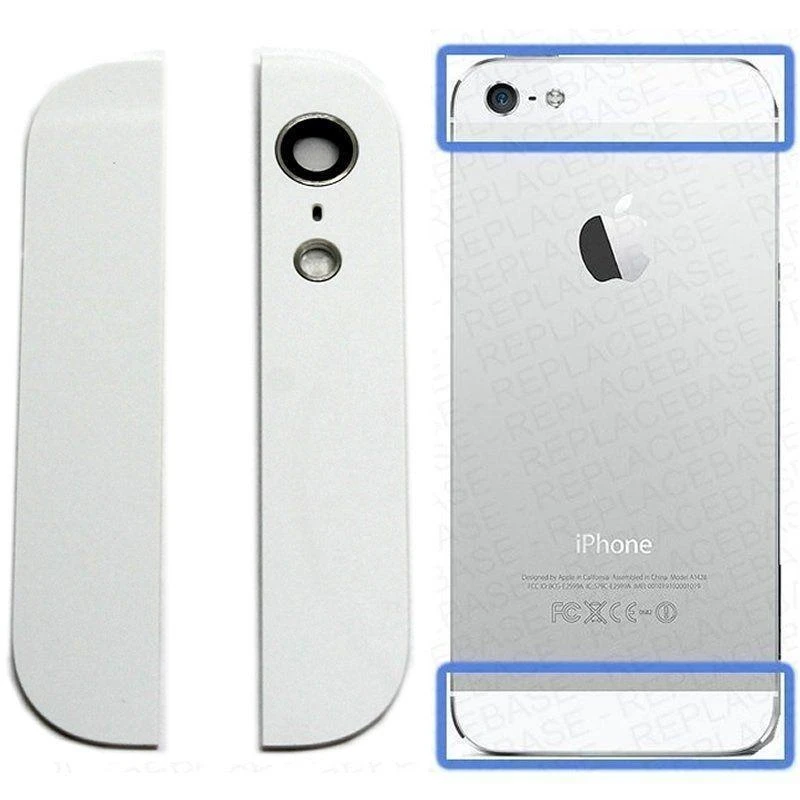 IPHONE 5 BACK TOP BOTTOM GLASS WHITE