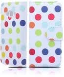 SONY XPERIAM POLKA DOTS ON WHITE BOOK FLIP CASE