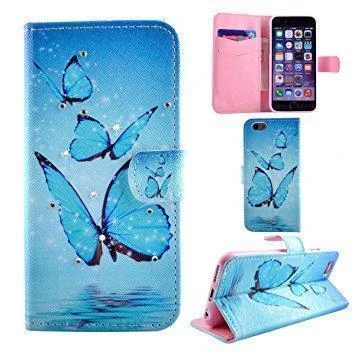 SONY XPERIA Z5 BOOK CASE BLUE BUTTERFLIES PRINTED