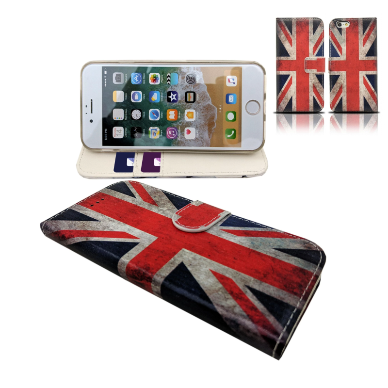 IPHONE 6 PRINTED BOOK CASE UNION JACK