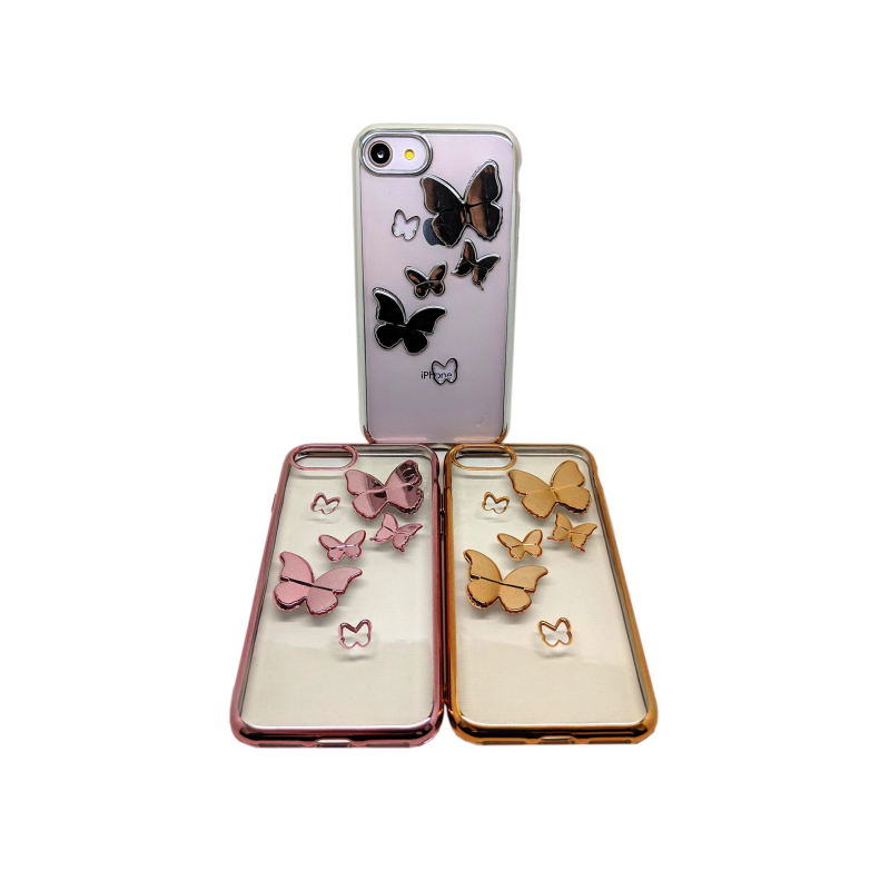 IPHONE 7/8 BUTTERFLY HARD CASE ROSE