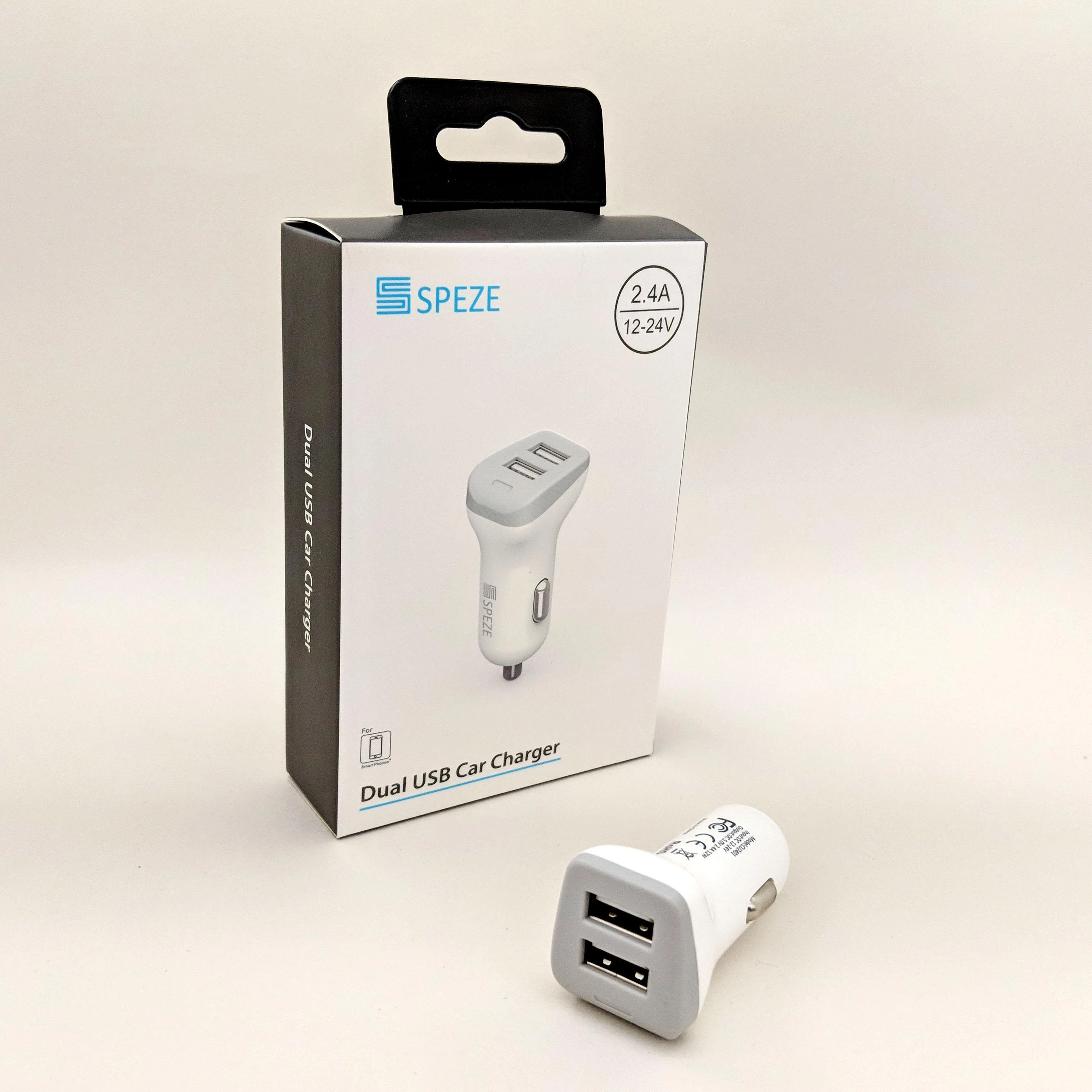 SPEZE CAR CHARGER 2.4 WHITE