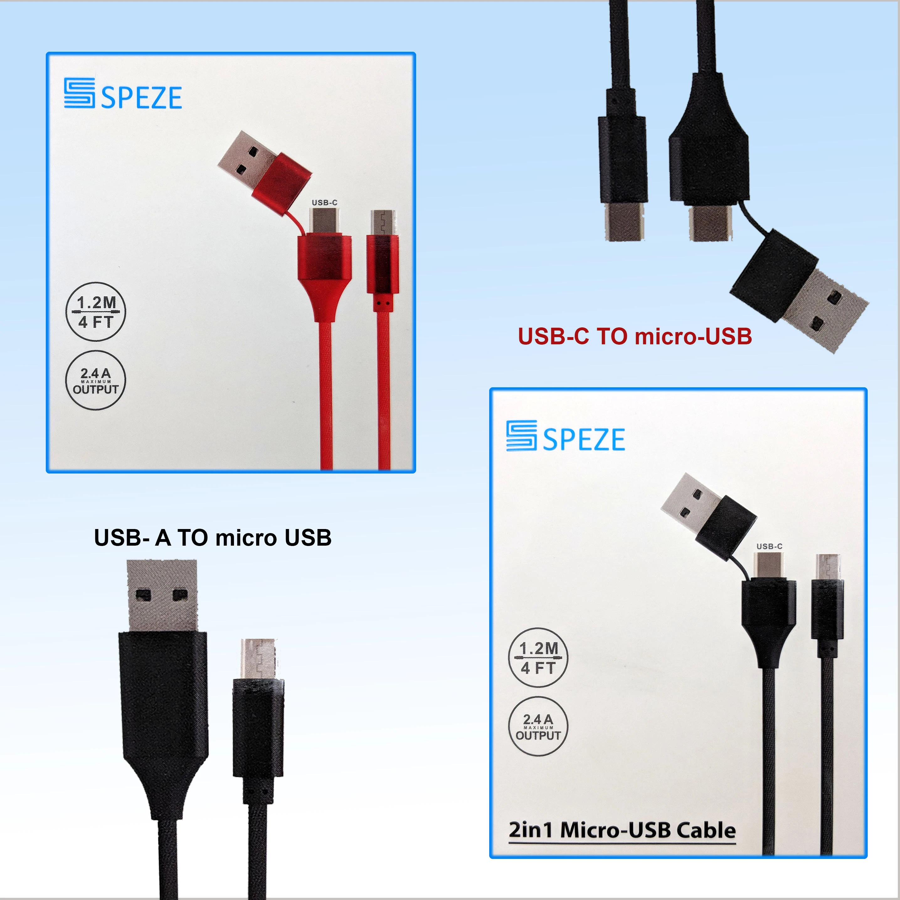 SPEZE 2IN1 MICRO PD23 CABLE BLACK